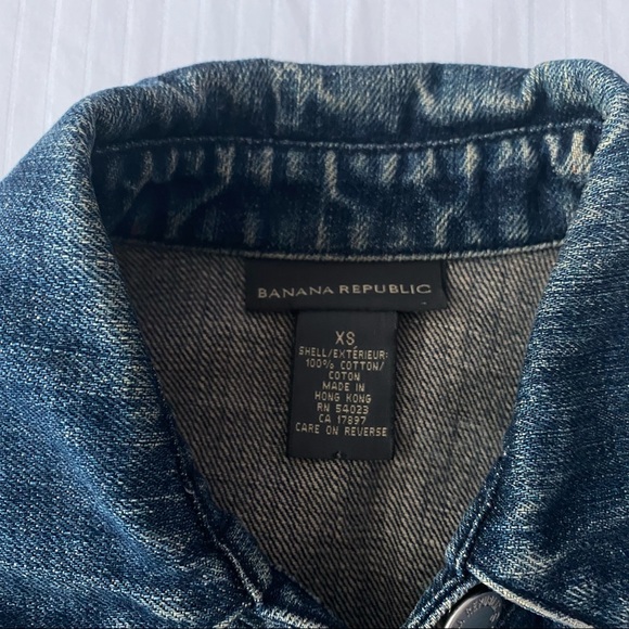 Banana Republic Biker Style Denim Jacket - Picture 5 of 6